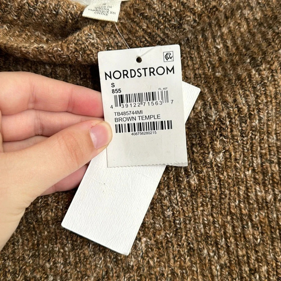 Nostrum Treasure Bond Brown Long Sweater Size S NWT - Picture 3 of 7